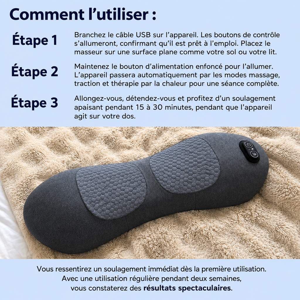 Dorsale™ – Masseur Dorsal à Triple Fusions